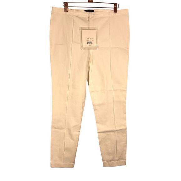 The Row Laviez Cropped Cotton Twill‎ Skinny Pants In Off-white Size Large NWT - Picture 11 of 15